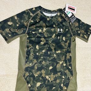 Under Armour Youth Camo Tee in Green and Brown